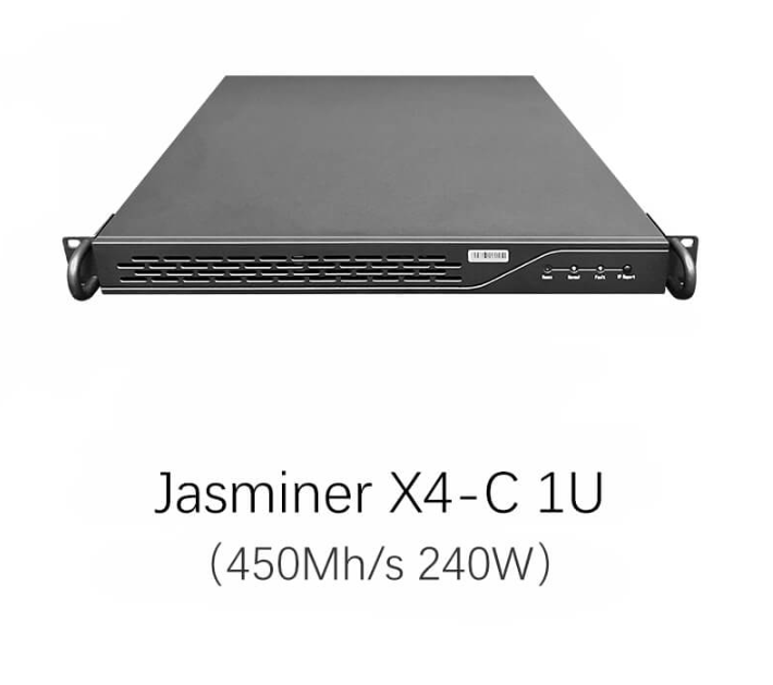 Jasminer X4-C 1U d'occasion, 450Mh/s ETHW ETC, pièce de monnaie Ethereum classique, mineur domestiqu