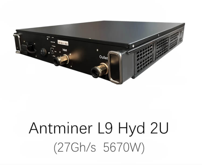 Mineur Bitmain Antminer L9 Hyd 2U 27 GHz/s 5670 W pour Dogecoin