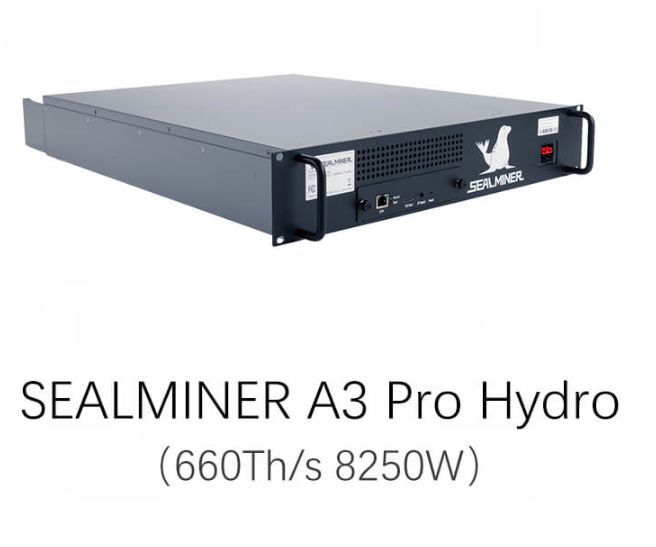 Bitdeer SealMiner A3 Pro Hyd 660 TH/s 8250 W Mineur de Bitcoin