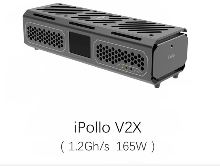 Mineur ETC portable iPollo V2X 1.2 GHz/s 165 W