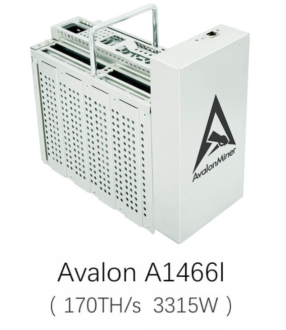 Machine de minage de bitcoins Canaan Avalon Miner 1466I 170T 3115W